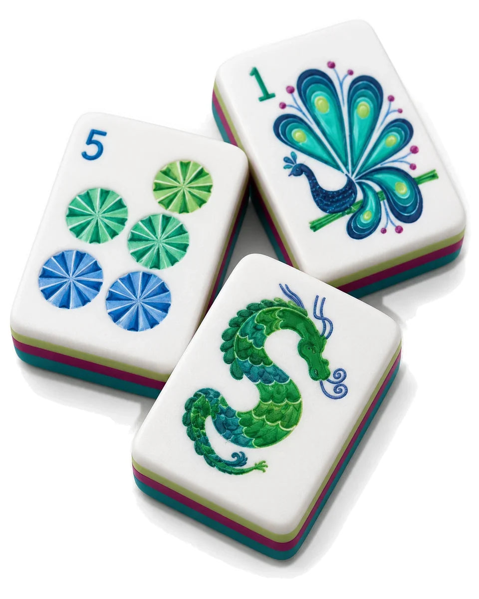 Peacock Teal Mahjong Set – photo 4