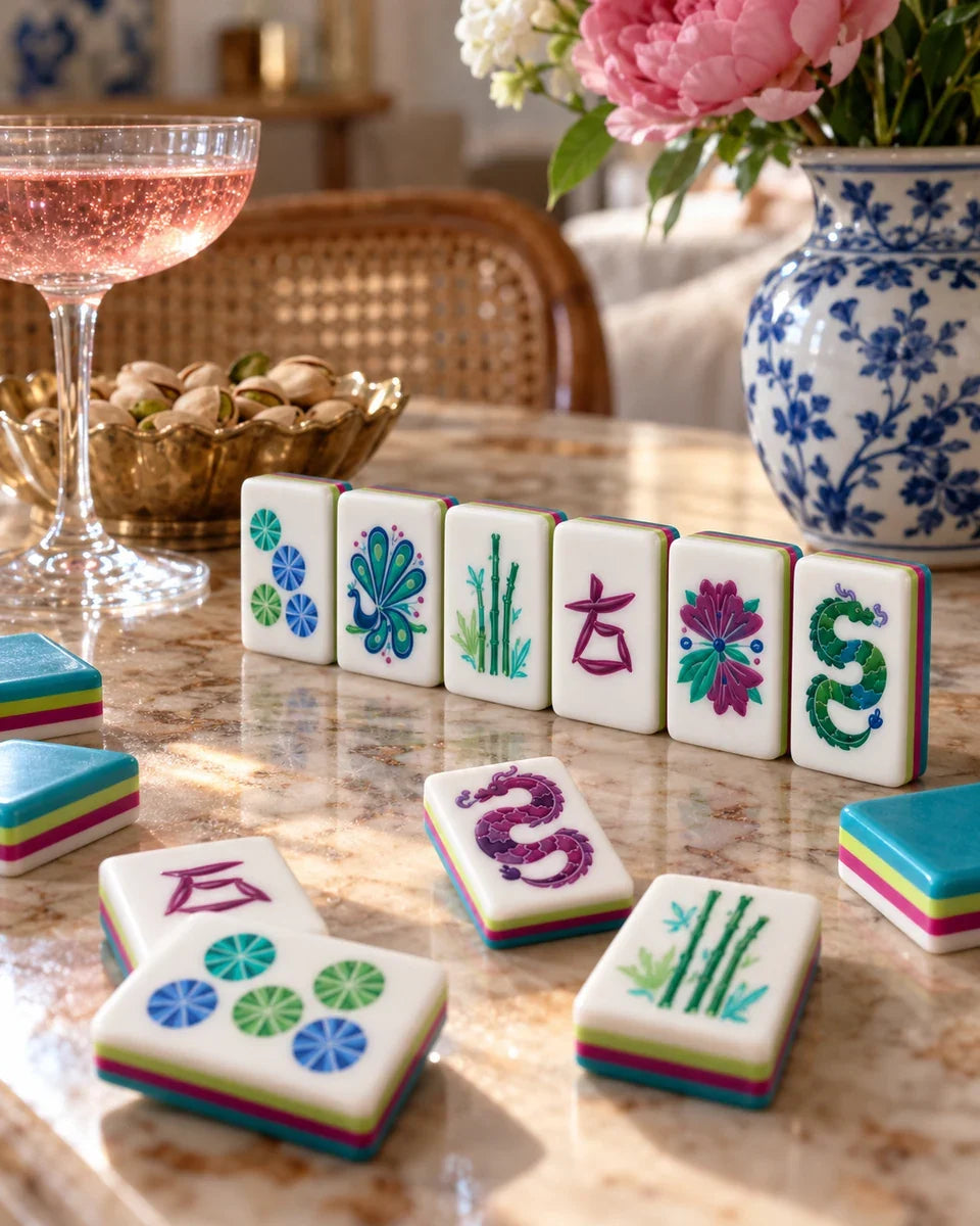 Peacock Teal Mahjong Set – photo 2