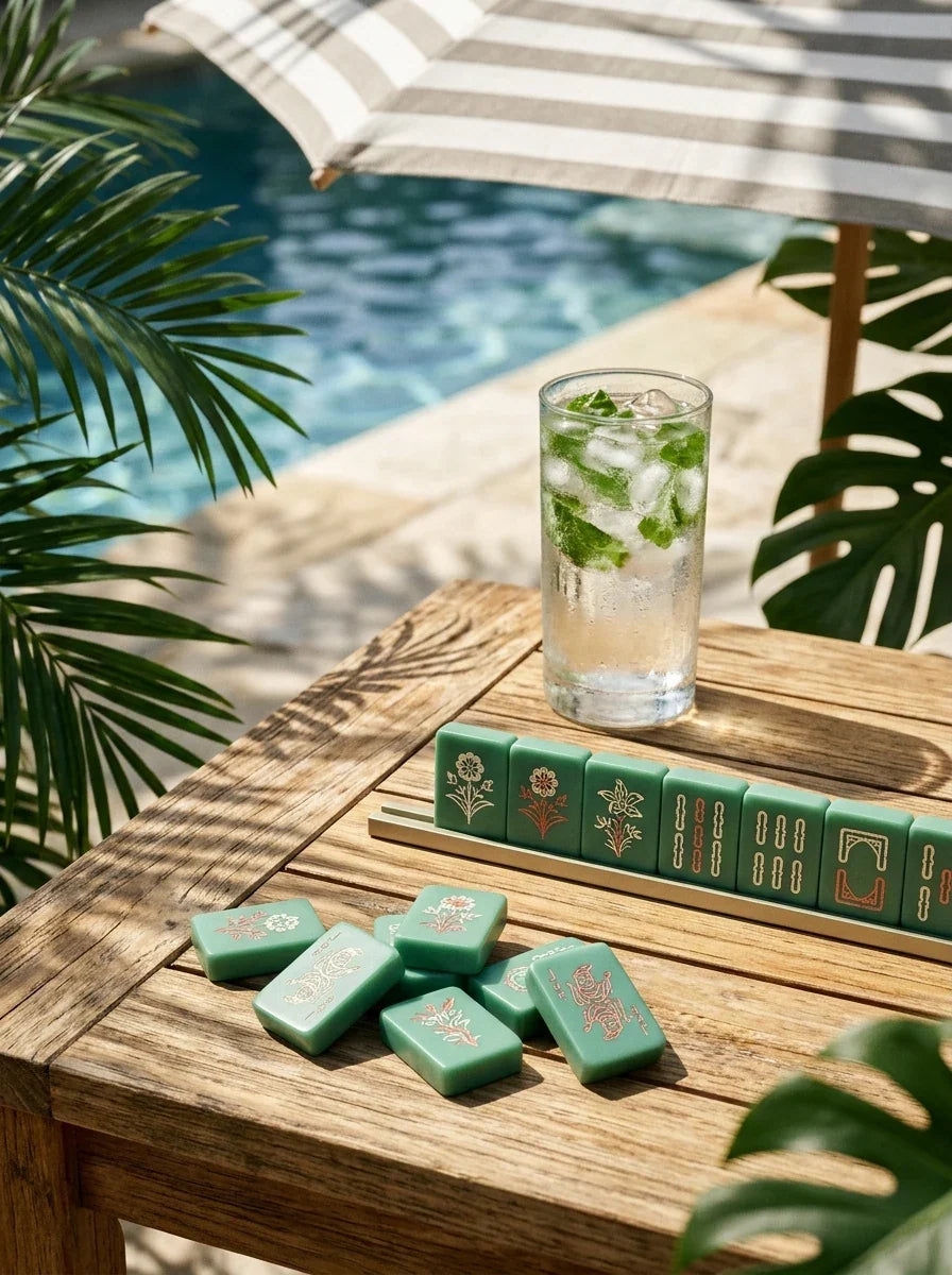 Coral & Jade Mahjong Set – photo 2