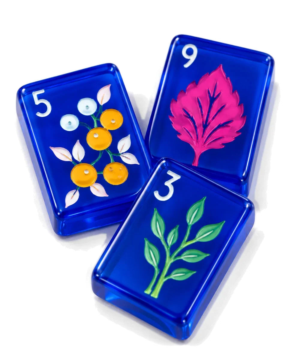 Cobalt Leaf Mahjong Set – photo 4